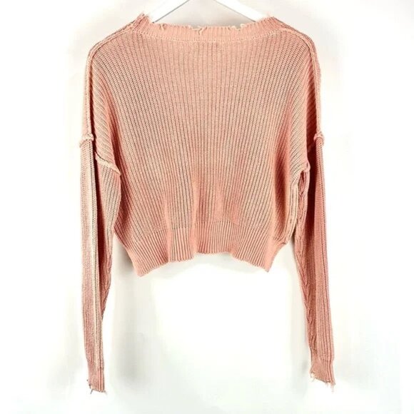 MABLE Julia Salmon Distressed Edge Sweater - Picture 2 of 8